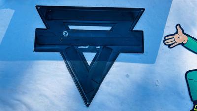 VINTAGE CONACO SIGN AND CAST IRON FINGER SIGNAGE