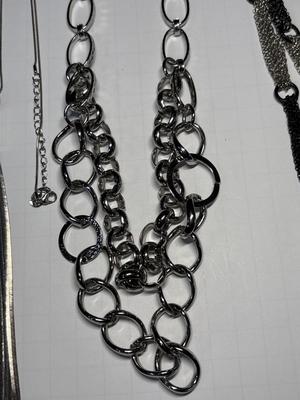 Silver necklaces