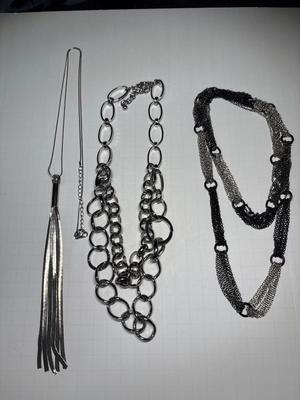Silver necklaces
