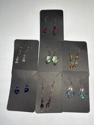 7 pair pierced earrings