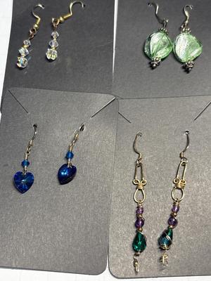 7 pair pierced earrings