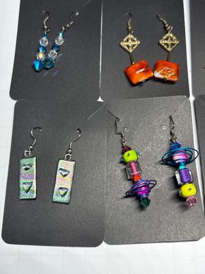 7 pr pierced earrings