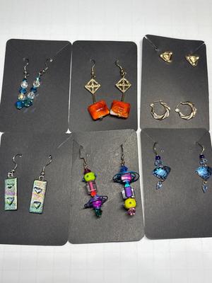 7 pr pierced earrings