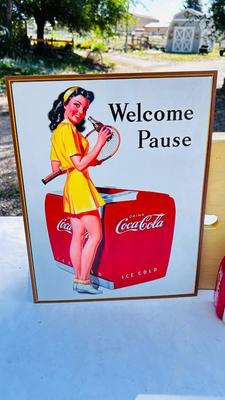 COCA-COLA JUKEBOX COIN BANK AND SIGN