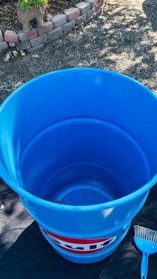 STEEL GULF 16 GALLON TRASH CAN