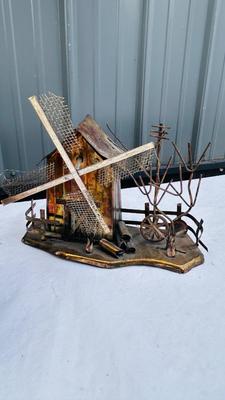 COPPER WINDMILL, OUTHOUSE AND OIL DEREK MECHANICAL MUSIC BOXES