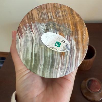 Collection of Wooden and Gem Vases and More (LR-BM)