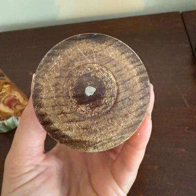 Collection of Wooden and Gem Vases and More (LR-BM)