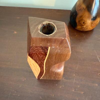 Collection of Wooden and Gem Vases and More (LR-BM)
