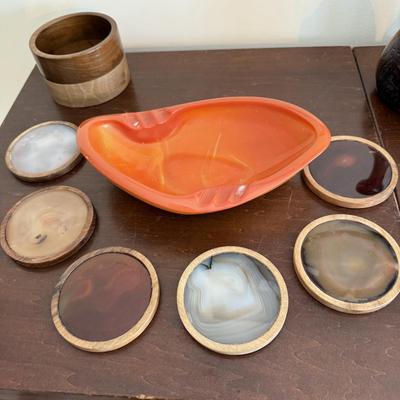 Collection of Wooden and Gem Vases and More (LR-BM)