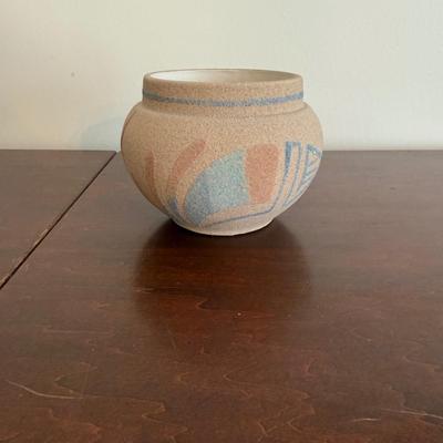 Navajo Sand Art Pottery and Frank Yazzie Kachina Sculpture (LR-BM)