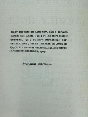 Sale Photo Thumbnail #103: Printed in 1910. Great condition for a book that is 115 years old.