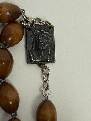 Sale Photo Thumbnail #95: Very unusual with polished wood beads.  Great condition.