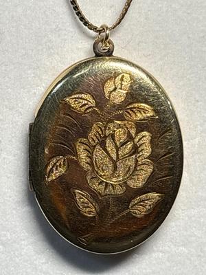 Gold chain & 12K GF locket