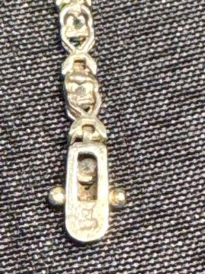 Pendant, stone bracelet, sterling bracelet