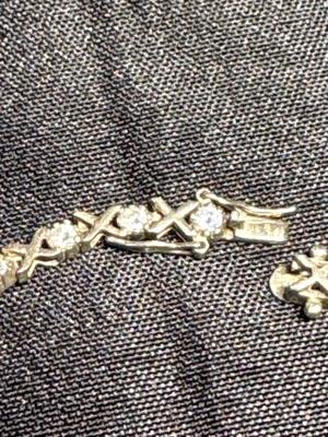 Pendant, stone bracelet, sterling bracelet