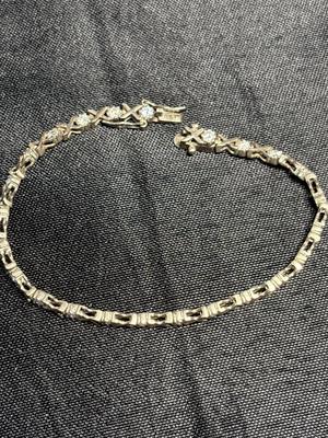 Pendant, stone bracelet, sterling bracelet