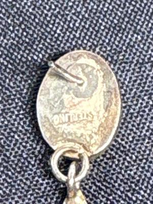 Vintage Sterling inlaid earrings