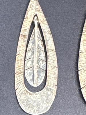 Vintage Sterling inlaid earrings