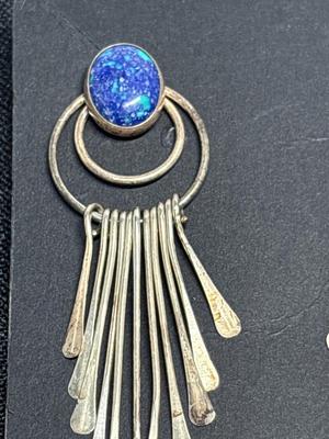 Sterling paddle dangle earrings