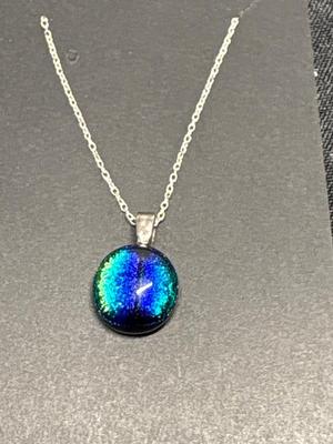 Two sterling necklaces with pendants