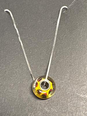 Two sterling necklaces with pendants