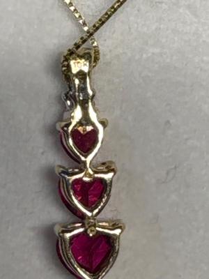 10K pendant with gold-tone chain