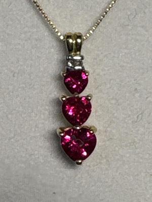 10K pendant with gold-tone chain