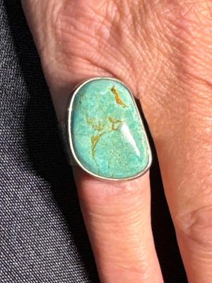 Sterling & Turquoise ring - size 7