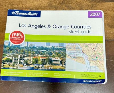 Sale Photo Thumbnail #119: Includes Orange County 1991 and 1998, and Los Angeles and Orange County 1987 and 2007. In fair to good condition, with some bent page edges.
