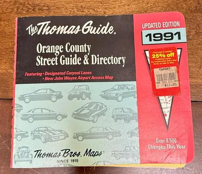 Sale Photo Thumbnail #113: Includes Orange County 1991 and 1998, and Los Angeles and Orange County 1987 and 2007. In fair to good condition, with some bent page edges.