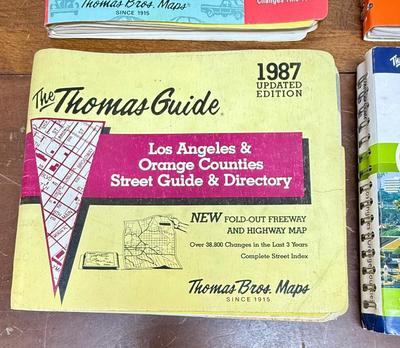 Sale Photo Thumbnail #110: Includes Orange County 1991 and 1998, and Los Angeles and Orange County 1987 and 2007. In fair to good condition, with some bent page edges.