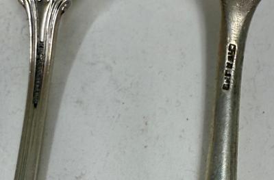 Sale Photo Thumbnail #180: One spoon is bent and chewed up on edges, but the rest are in good condition. Total weight: 185g