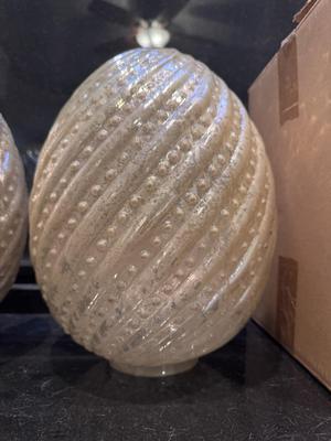 2- Pottery Barn Mercury Glass Easter Eggs (Lot 159A)