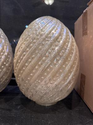2- Pottery Barn Mercury Glass Easter Eggs (Lot 159A)