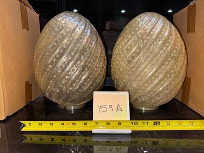 2- Pottery Barn Mercury Glass Easter Eggs (Lot 159A)