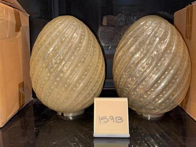 2- Pottery Barn Mercury Glass Easter Eggs (Lot 159B)