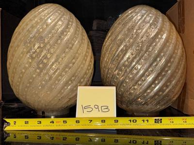 2- Pottery Barn Mercury Glass Easter Eggs (Lot 159B)