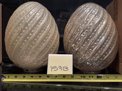 2- Pottery Barn Mercury Glass Easter Eggs (Lot 159B)