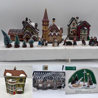 Vintage Lighted Christmas Village Lot - Dept 56