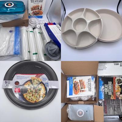 Kitchen Buddies Featuring Power XL Duo NutriSealer Accessories (bag, containers, lids) Bundle