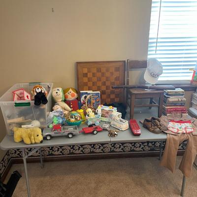 Child's Outfit, Vintage Trucks, Chair, Books, Checker Board Vintage lot