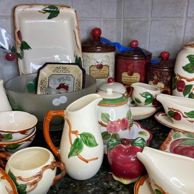 Huge Lot of Franciscan Earthenware Apple Dishes
