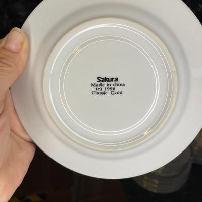 Satura Classic Gold China plus glassware set