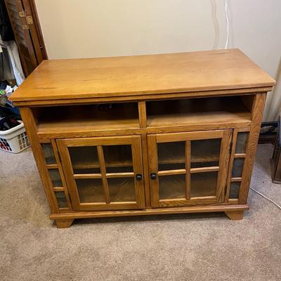 Media Console Wood/Glass