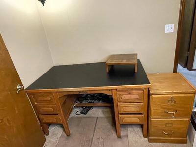 Computer Desk + Filing Cabinet