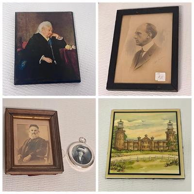 LOT 189: Framed Artwork Antique Photographs and More