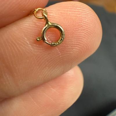 Carved Stone and Gold Leaf Pendants w/ 10K & 14K (ST-KD)