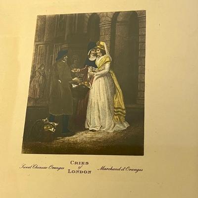 LOT 190: Antique "Cries of London" Hand-Colored Etching and More Artwork