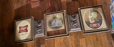 Sale Photo Thumbnail #3709: Clock works-needs a minor rewire to light up